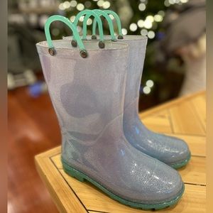 Western Chief Kids Glitter Ombre Lighted Pvc Boot. Size 1